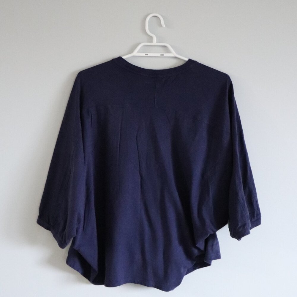 Aerie Women's Blue XS Slouchy‎ Oversized Lightweight Cotton Relaxed T-Shirt Top - Picture 2 of 12